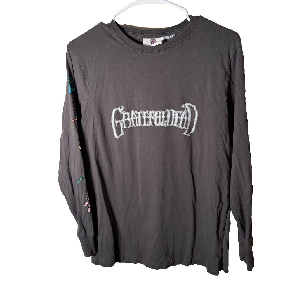 Grateful Dead T-Shirt Small Gray Long Sleeve Graphic Tee Shirt Crew Neck